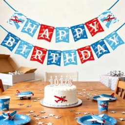 Airplane Birthday Decoration Happy Birthday Banner Airplane Garland Foil Latex Balloon Kids Plane Theme Party Baby Shower Supply