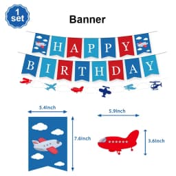 Airplane Birthday Decoration Happy Birthday Banner Airplane Garland Foil Latex Balloon Kids Plane Theme Party Baby Shower Supply
