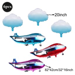 Airplane Birthday Decoration Happy Birthday Banner Airplane Garland Foil Latex Balloon Kids Plane Theme Party Baby Shower Supply