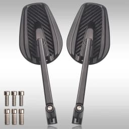 Carbon Fiber Aluminum Alloy Motorcycle Rearview Mirror M8 M10 Convex Side Mirror Universal Scooter Cruiser Motorbike Accessories