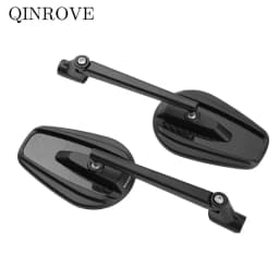 Carbon Fiber Aluminum Alloy Motorcycle Rearview Mirror M8 M10 Convex Side Mirror Universal Scooter Cruiser Motorbike Accessories