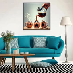 Momoart DIY Diamond Embroidery Coffee Cup Abstract Full Square Round Diamond Painting Pot Mosaic Handmade Hobby
