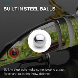 TREHOOK 10cm/12.5cm Pike Wobblers for Fishing Artificial Bait Hard Multi Jointed Swimbait Crankbait Lifelike Fishing Lure Tackle