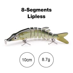TREHOOK 10cm/12.5cm Pike Wobblers for Fishing Artificial Bait Hard Multi Jointed Swimbait Crankbait Lifelike Fishing Lure Tackle