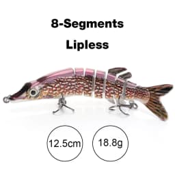TREHOOK 10cm/12.5cm Pike Wobblers for Fishing Artificial Bait Hard Multi Jointed Swimbait Crankbait Lifelike Fishing Lure Tackle