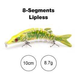 TREHOOK 10cm/12.5cm Pike Wobblers for Fishing Artificial Bait Hard Multi Jointed Swimbait Crankbait Lifelike Fishing Lure Tackle
