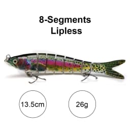 TREHOOK 10cm/12.5cm Pike Wobblers for Fishing Artificial Bait Hard Multi Jointed Swimbait Crankbait Lifelike Fishing Lure Tackle