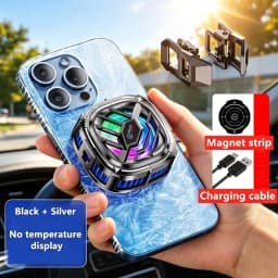 New X76A Magnetic Display Phones Cooler Back-Clip 2 in 1 Game Cooler Semiconductor Fast Phone Cooling Fan for IOS Android Phone