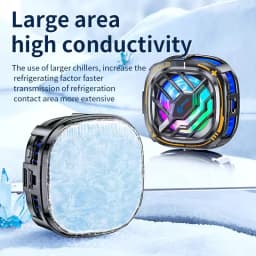 New X76A Magnetic Display Phones Cooler Back-Clip 2 in 1 Game Cooler Semiconductor Fast Phone Cooling Fan for IOS Android Phone