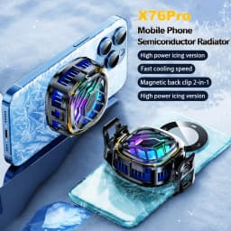 New X76A Magnetic Display Phones Cooler Back-Clip 2 in 1 Game Cooler Semiconductor Fast Phone Cooling Fan for IOS Android Phone