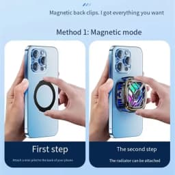 New X76A Magnetic Display Phones Cooler Back-Clip 2 in 1 Game Cooler Semiconductor Fast Phone Cooling Fan for IOS Android Phone