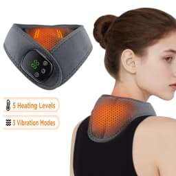 Electric 3-in-1 Ankle Calf Foot Vibration Massager 6 Levels Hot Compress Massage Ankle Brace Plantar Fascia Foot Muscle Relax