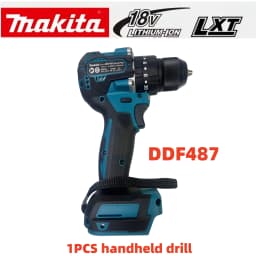 Makita DDF487 10mm Brushless 18V 3.0Ah Li-ion Cordless Drill, High Torque Electric Screwdriver With Makita 18V Battery