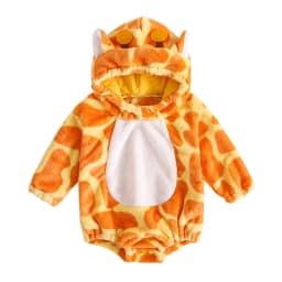 Suefunskry Baby Boys Girls Animal Costume Flannel Rabbit Costume Role Play Hooded Long Sleeve Pajamas Rompers Cosplay Jumpsuits
