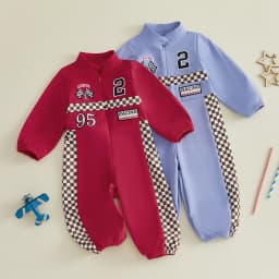 Toddler Baby Boy Girl Race Car Driver Rompers Infant Cotton Costume Long Sleeve Jumpsuits Children Cute Racing Overall Clothes