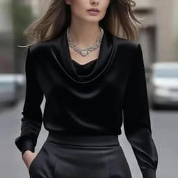 Satin Long Sleeve Shirt Women Elegant Slik Tops Female Solid Color Office Blouse For Women Spring Autumn Pullover