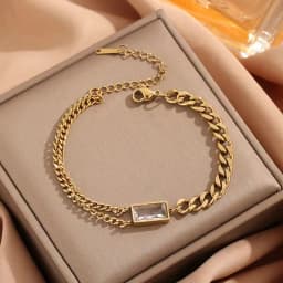 EILIECK 316L Stainless Steel Green Crystal Necklace Bracelet Earrings For Women Luxury Colorfast Jewelry 3-piece Set Gift Party
