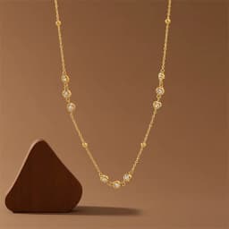 EILIECK 316L Stainless Steel Metal Fine Chain Bling Zirconia Necklace 18K Gold PVD Plated Waterproof Fashion Jewelry For Women