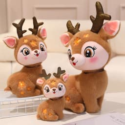 15-40cm Cartoon Cute Christmas Deer Plush Toy Pendant Spotted Sika Deer Elk Plush Toy Pillow Home Decoration Gift For Children