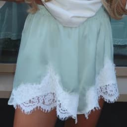 Women Satin Silk Shorts Lace Trim Mini Micro Shorts Silky Low Rise Coquette Lounge Slip Pj Bottoms French Knickers 