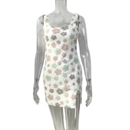 Townlike Floral Sequin Nightclub Sexy Party Dress Women Spaghetti Strap Mini 2025 Spring Summer Dress Slim Bodycon Dresses
