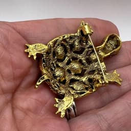 Women's Fashion Diamond Studded Small Turtle Brooch Cute Animal Colored Vintage Brooch Personalized Brooch Accessories