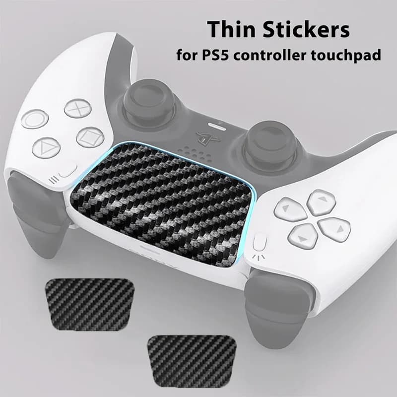 2pcs Skin Sticker for PS5 Controller Solid Color Multiple-texture Sticker for Playstation 5 Touchpad Protective Gamepad Stickers