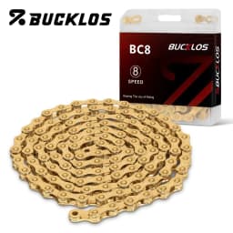 BUCKLOS Titanium Coating Bike Chain 8/9/10/11/12 Speed Bicycle Chain MTB Road Bike Chains Stainless Steel Bicycle Chains
