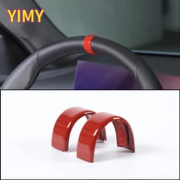 2x ABS Red Plastic Car Steering Wheel Positioning Label Decorative Cover Suitable for BMW 5 Series G60 2024-2025 X3 G45 2025