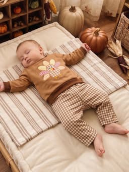 Thanksgiving Outfit Long Toddler Baby Thanksgiving Plaid Pants Outfit With Plaid Pants Long Sleeve Sweatshirt Durable