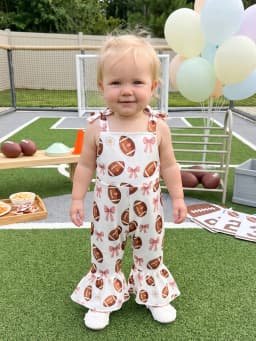 Bottom Sleeveless Bell Bottom Rugby Cow Print Sleeveless Bell Girls-Overalls-Rugby Sleeveless-Bell Toddler Girls Overalls Romper