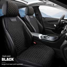 SEAMETAL Flax Car Seat Cover Front Rear Linen Fabric Cushion Breathable Auto Seat Mat Protector Universal For Most Truck SUV Van