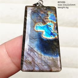 Natural Blue Light Labradorite Pendant Jewelry Water Drop Crystal Flash Labradorite Bead Necklace Women Men AAAAAA