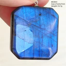 Natural Blue Light Labradorite Pendant Jewelry Water Drop Crystal Flash Labradorite Bead Necklace Women Men AAAAAA