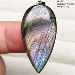 Natural Blue Light Labradorite Pendant Jewelry Water Drop Crystal Flash Labradorite Bead Necklace Women Men AAAAAA