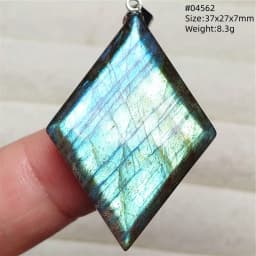 Natural Blue Light Labradorite Pendant Jewelry Water Drop Crystal Flash Labradorite Bead Necklace Women Men AAAAAA