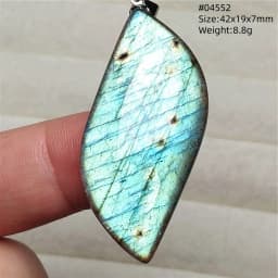 Natural Blue Light Labradorite Pendant Jewelry Water Drop Crystal Flash Labradorite Bead Necklace Women Men AAAAAA