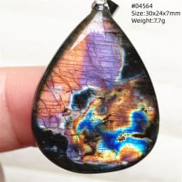 Natural Blue Light Labradorite Pendant Jewelry Water Drop Crystal Flash Labradorite Bead Necklace Women Men AAAAAA