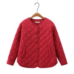 Simple Raglan Sleeve Thin Parkas Women Autumn Winter Plus Size Casual Clothing Argyle Padded Coat Thermal Quilted Jacket