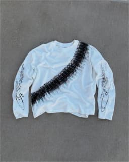 New Y2K Bullet Letter Print American Retro Long-Sleeved T-Shirt, Street Style Casual Loose Top for Men and Women