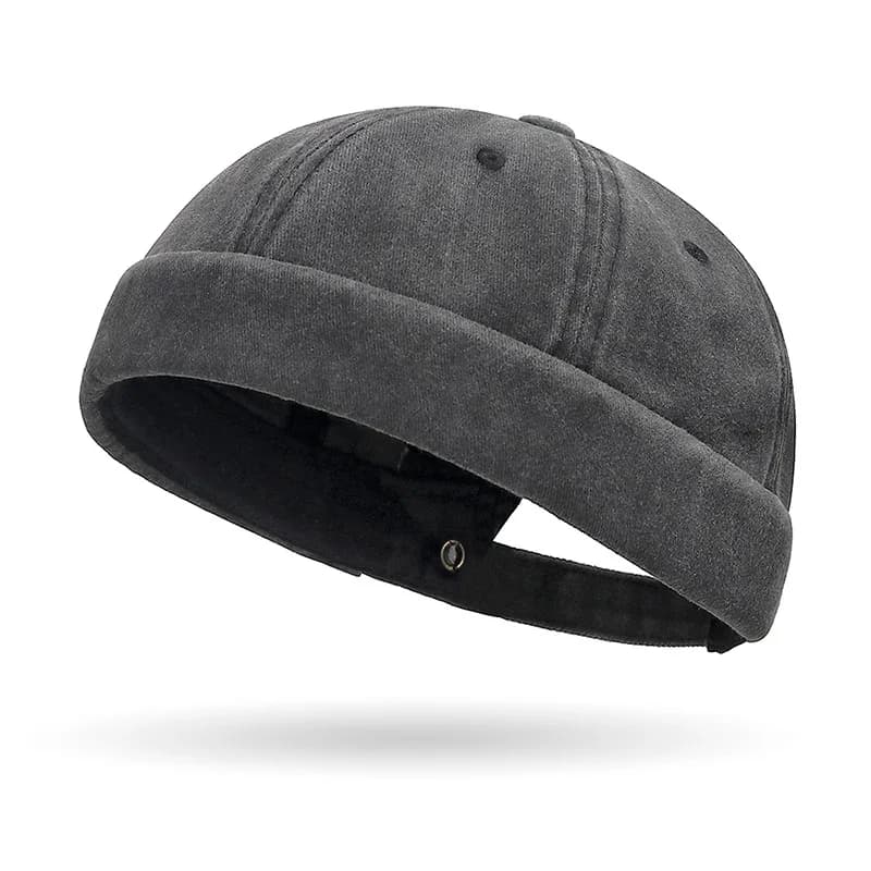 Fashion Denim Docker Cap Brimless Hat Solid Skullcap Solid Color Sailor Cap Beanie Hats Men Women Bucket Cap Adjustable Dad Hat