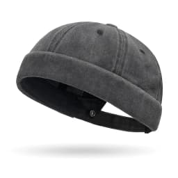 Fashion Denim Docker Cap Brimless Hat Solid Skullcap Solid Color Sailor Cap Beanie Hats Men Women Bucket Cap Adjustable Dad Hat