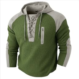 Spring Autumn Men's Casual Hooded Sweatshirt Vintage Patchwork Casual Sports Sweatshirts Mlae Fashion Drawstring Pullover Hoodie