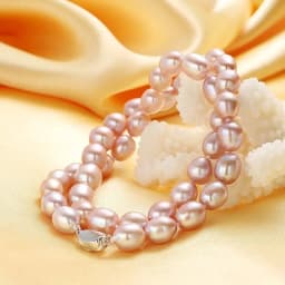 Dainashi Beautiful Real 925 Sterling Silver Pearl Necklace,Natural Freshwater Pearl,45cm Length,Fine Jewelry Women Necklace