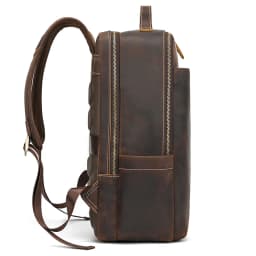 2025 New Arrivals Leather Backpack For Travel Men Male Cowhide Leather Laptop Bag 15.6" 17 Double Shoulder Bagpack For Man Retro