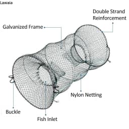 Lawaia Foldable Fishing Nets Crab Traps Lobster Bait Crawfish Cage Tackle Accessories for Catching Shrimp Crayfish Minnows