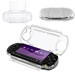 Clear Hard Case for PSP - Full Cover Protector with Clear Display Movie Bracket,Shock/Scratch Resistant for PSP 2000/3000