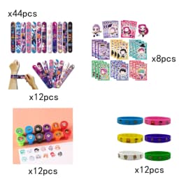 KPOP Birthday Party Supplies Set with Tattoo Stickers Slap Bracelets Paper Glasses Tablecloth Balloons - Theme Decor Gift Bags