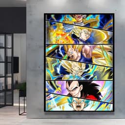 Canvas Wall Art Goku Cuadros Best Gifts Dragon Ball Classic Poster Home Living Room Hanging Modular Painting Kid Action Figures