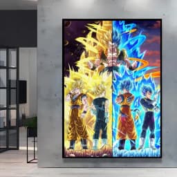 Canvas Wall Art Goku Cuadros Best Gifts Dragon Ball Classic Poster Home Living Room Hanging Modular Painting Kid Action Figures